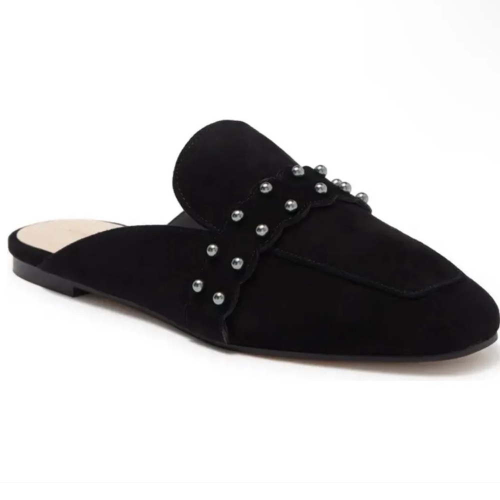 Stuart Weitzman‎ Superstud Suede Black Mule Sz 5 $395